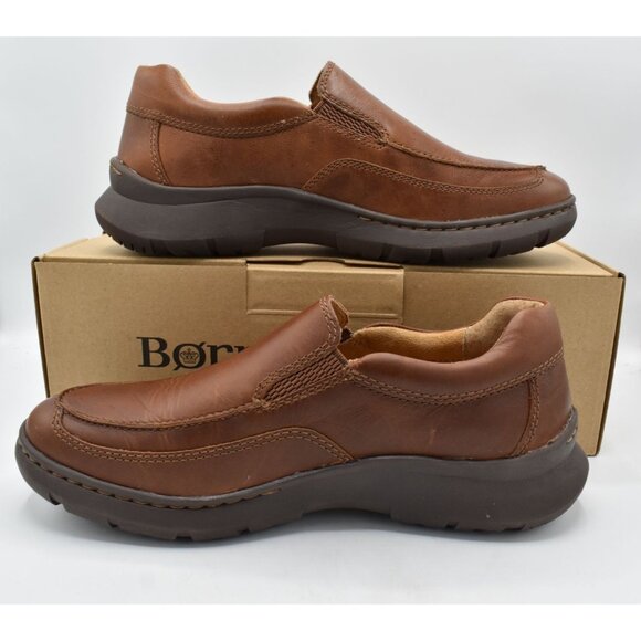 Born Mens Size 8 Cambridge British Tan Leather Loafers Shoes